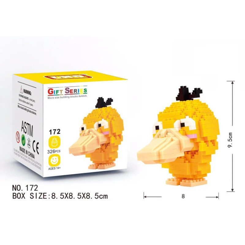 

Mini Building Blocks 3D DIY Micro Brick Block Poke Gift Toy Pokemon Treecko Lapras Froakie Wobbuffet Abra Cubone Koffing Diglett