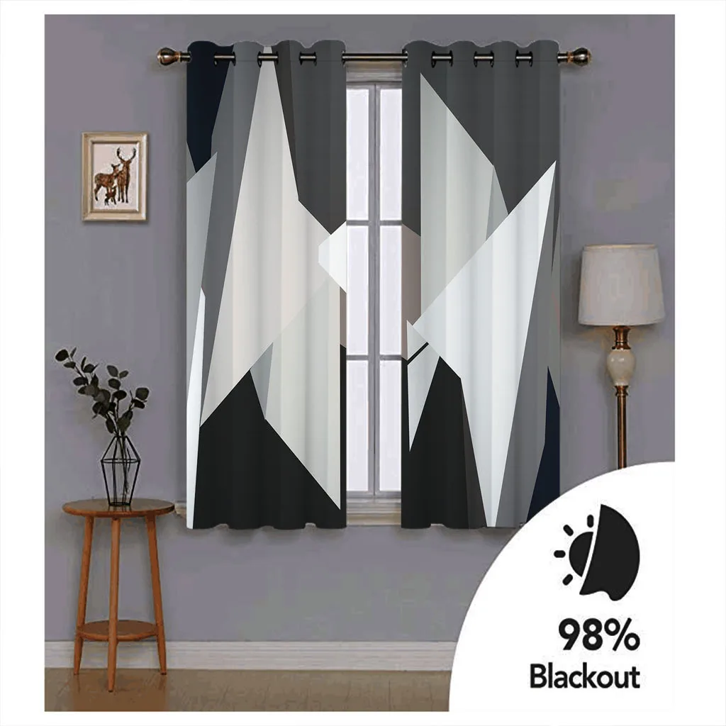 

Morden geometry curtains 3D Blackout Curtains For Living room Bedding room Drapes Cotinas para sala Drapes Cortinas