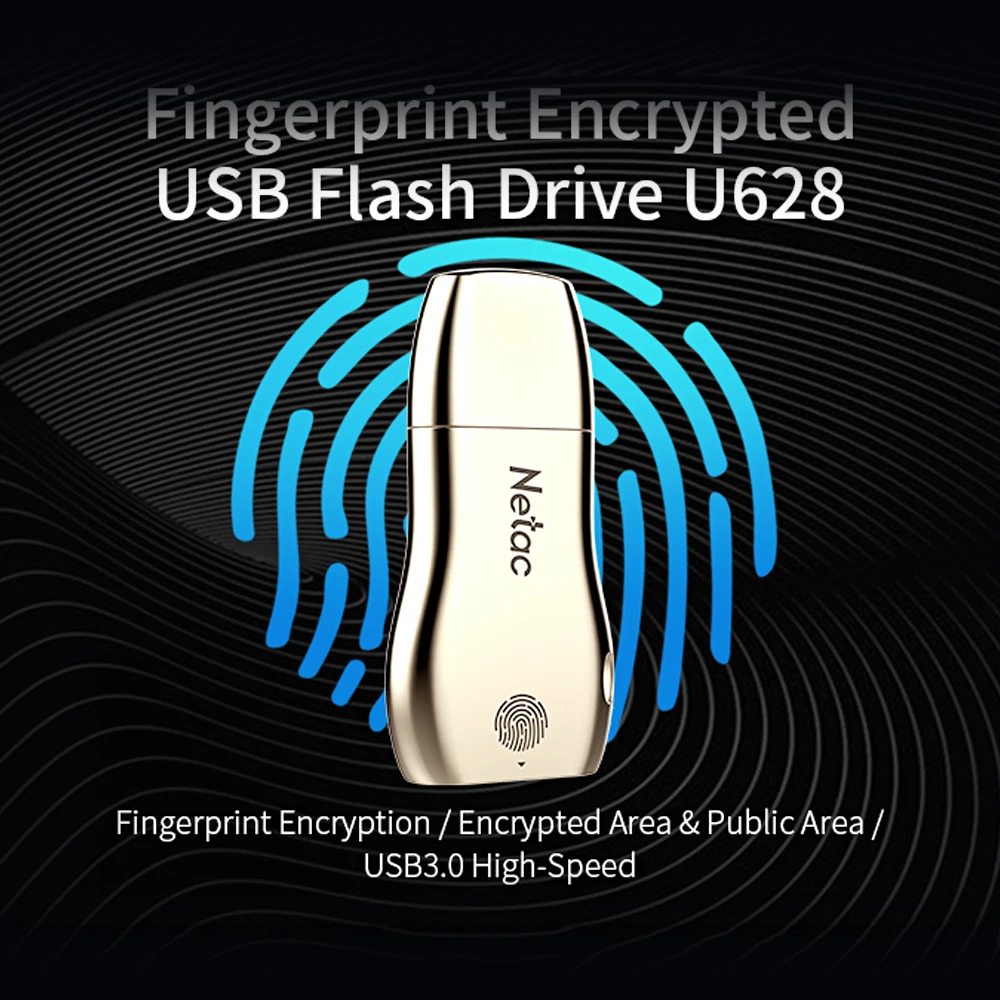 Netac U628 шифрование отпечатков пальцев USB3.0 флэш-накопитель USB 3,0 32 Гб 64 Гб U диск Флешка портативный флэш-накопитель бизнес-накопитель