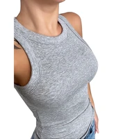 new women cotton blend tank tops summer camis ladies casual vest sleeveless elastic tops feminino sport fitness vest tops