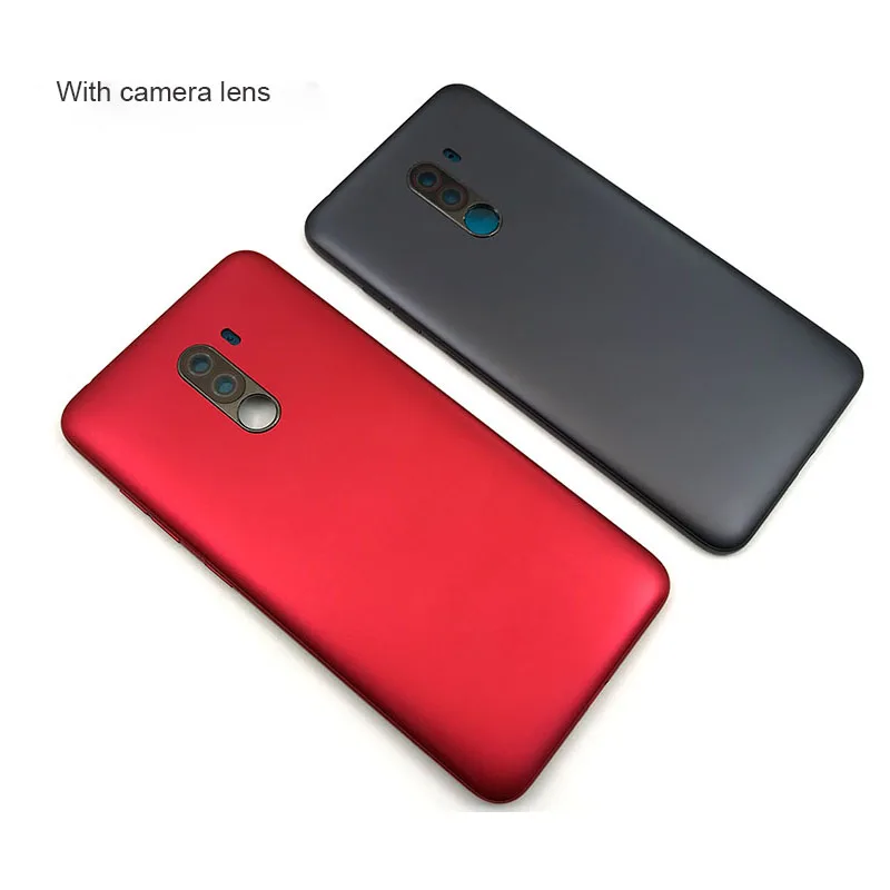 

Battery Cover For Xiaomi Pocophone F1 Poco F1 Back Housing Glass Rear Door Case Panel With Camera Lens 6.18 Inches 2018