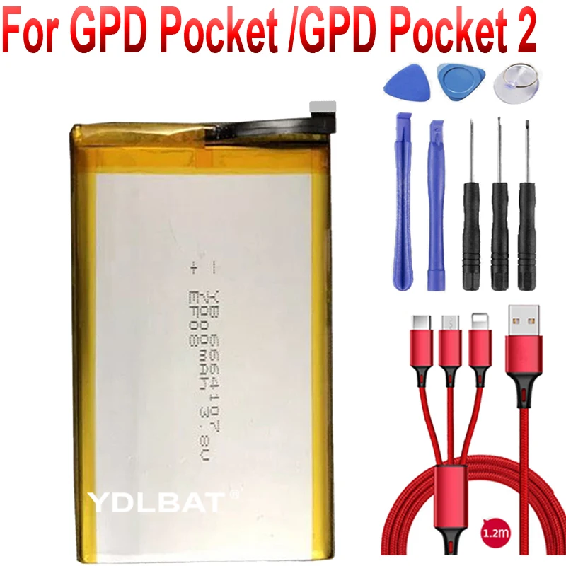 Аккумулятор для GPD Pocket 1/Pocket 2 аккумулятор ручной игровой ноутбук геймпад