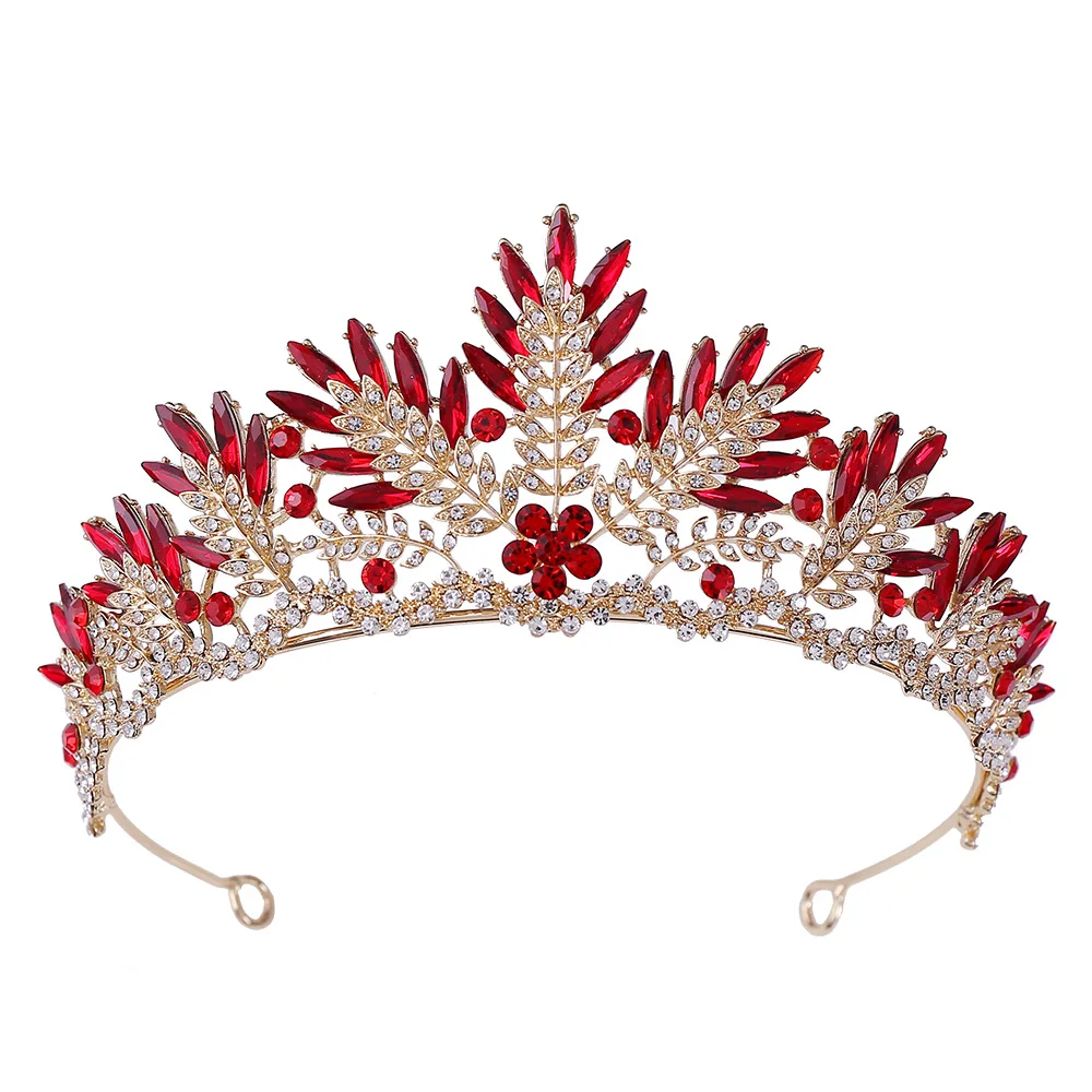 

New hot sale crystal crown luxury Rhinestone crowns tiaras Beaded women Tiara bride wedding hair accessories jewelry