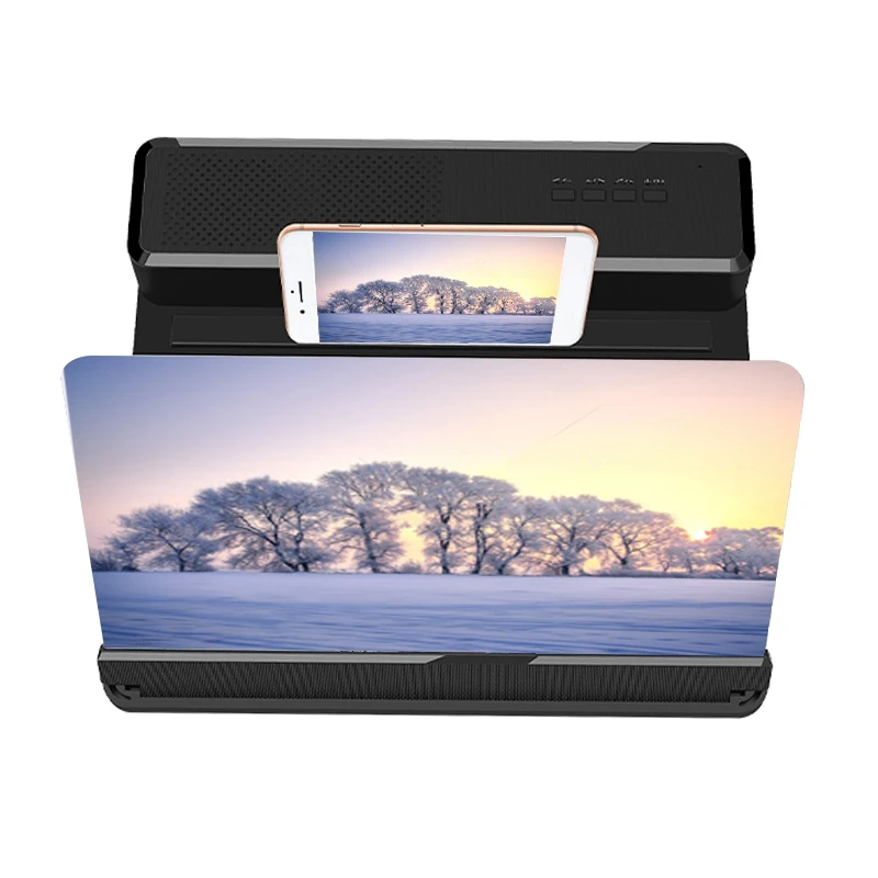 

Mobile Phone 3D Sn nifier Folding HD Movie Amplifier Projector Stand Bracket with Bluetooth Speaker