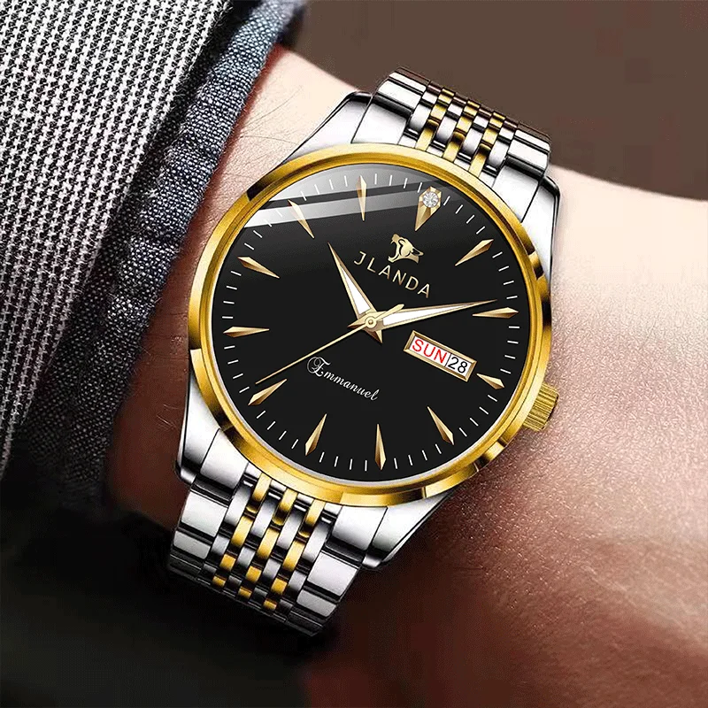 

JLANDA Men's Quartz Watch Luxury Brand Men's Sports Watch Waterproof Luminous Stainless Steel Men's Watch Relogio Masculino 6703