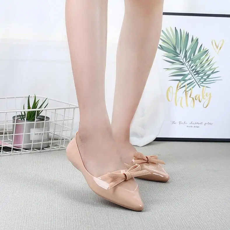 Женские сандалии Melissa Jelly розовые повседневные Нескользящие с острым носком и