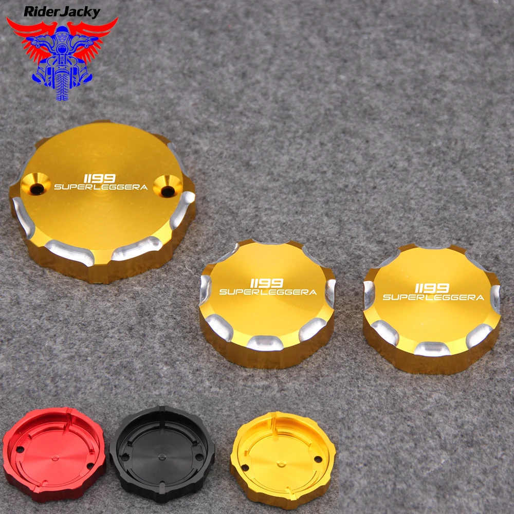 

For DUCATI 1199 Panigale Superleggera 2014 Motorcycle Front Brake Clutch & Rear Brake Fluid Reservoir Cover Cap