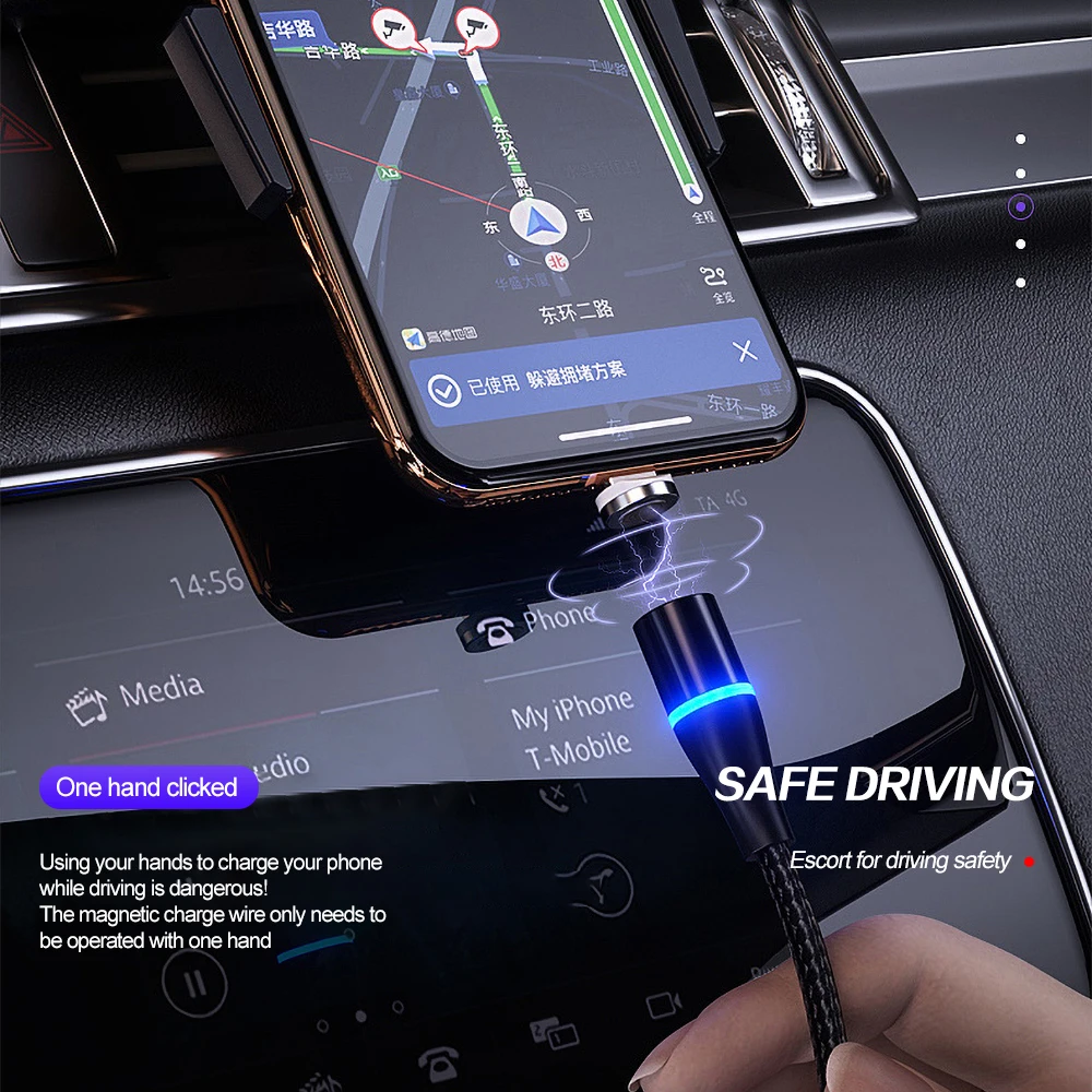 Магнитный USB-кабель для быстрой зарядки 3 А 1 м | Мобильные телефоны и аксессуары