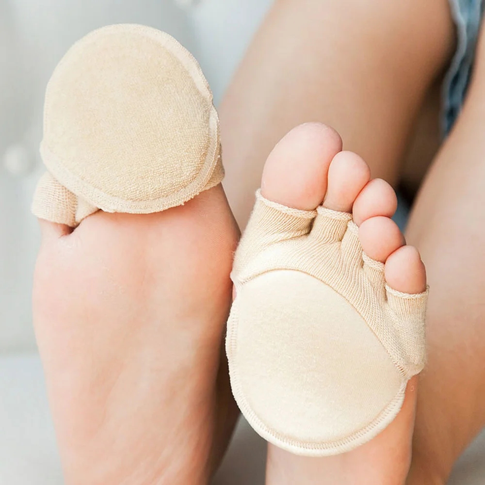 

1Pair BYEPAIN Toe Socks Cotton Non-Slip Women's Toe Toppers Socks Toe Separating Socks No-Show Half Socks Barre Pilates Yoga