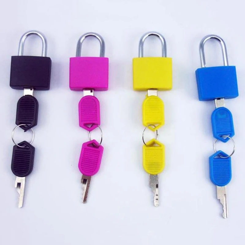 Горячая продажа 23 мм латунь 8 цветов маленький мини-замок для багажа путешествий
