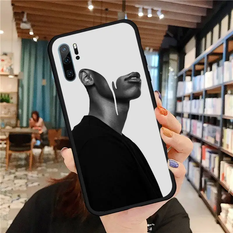 

Fashion silhouette art design Phone Case For Huawei honor Mate P 9 10 20 30 40 Pro 10i 7 8 a x Lite nova 5t Soft Silicone Funda