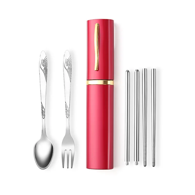 3 шт./компл. из нержавеющей стали вилка ложка палочки для еды путешествия Кемпинг