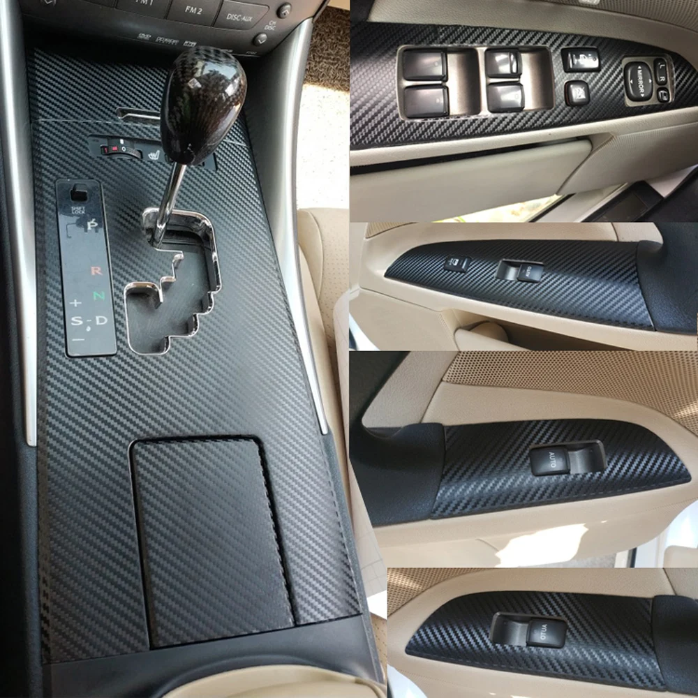 Стайлинг автомобиля 3D 5D углеродное волокно Автомобильный интерьер центральная