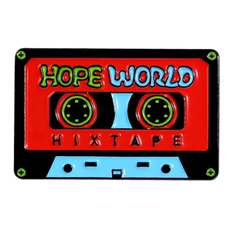 

Music tape alloy brooch denim bag accessories European and American hot pins