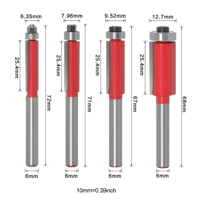 1/4 хвостовик узор Концевая Пазовая шаблонный Маршрутизатор биты для конических