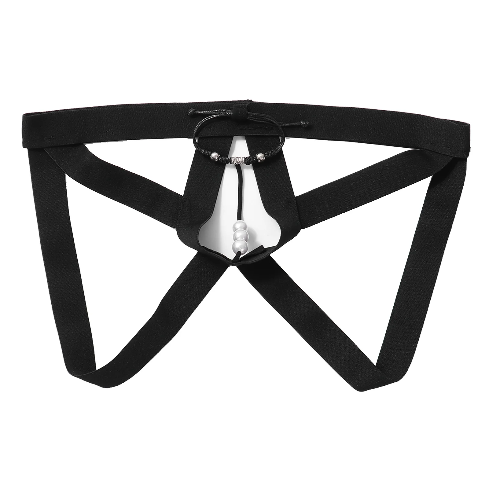 Стринги мужские с низкой посадкой G-стринги вырезами бисером трусы нижнее белье |