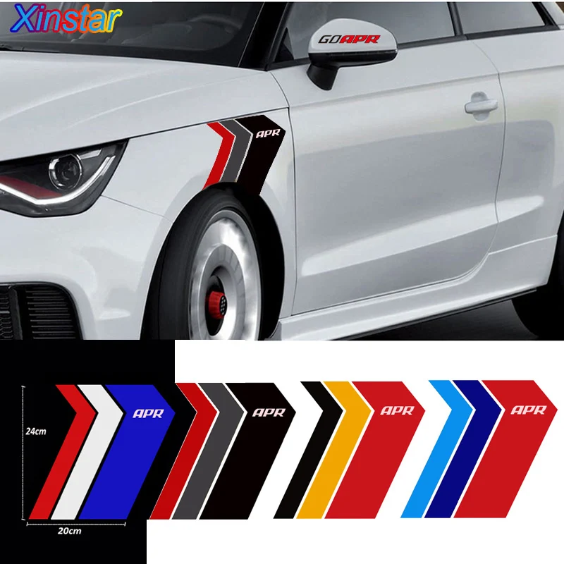 2 шт. APR логотип стикер кузова автомобиля для Volkswagen VW R RLINE GTI AUDI SLINE RS|Наклейки на