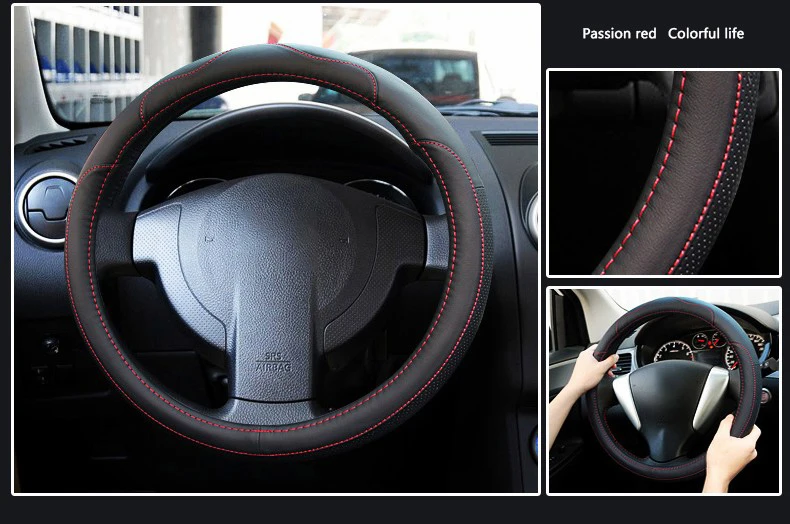 Кожаный Автомобильный Чехол для руля для Nissan Altima Qashqai X-Trail Tiida Almera Juke Note Primera Teana автомобильные аксессуары