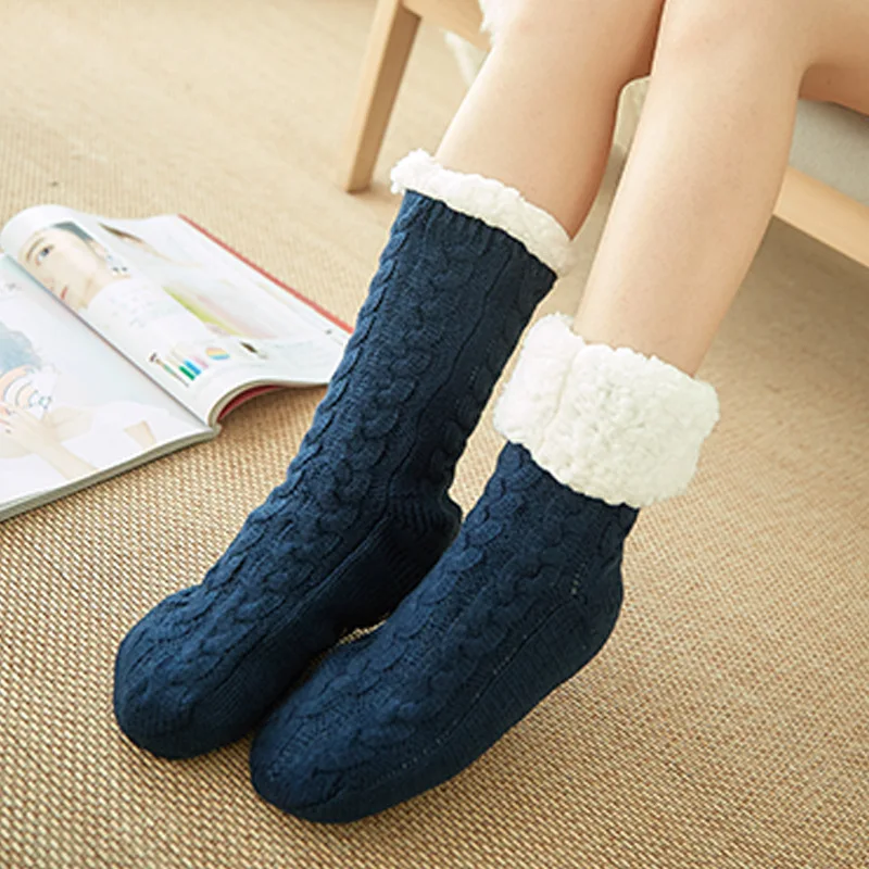 

Winter Fur Slippers Women Warm House Slippers Plush Mid Calf Cotton Indoor Home Shoes Floor Shoes Zapatos De Mujer