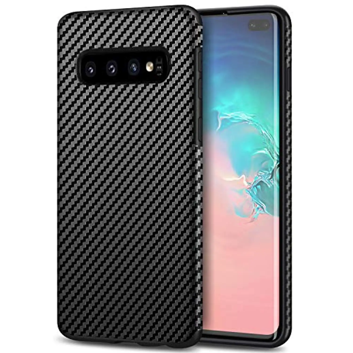 Углеродного волокна матовый чехол для samsung Galaxy S10 плюс S10E S9 S8 Примечание 10 9 8 A6 A7 J4 J6