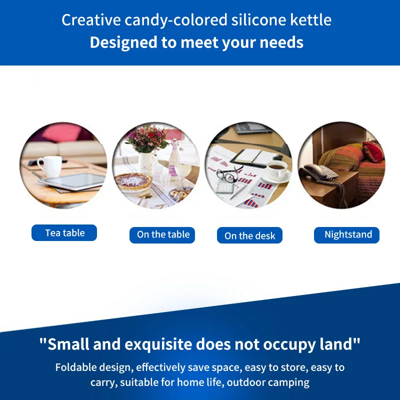 Складной силиконовый чайник 1 5 л легко носить с собой водонагреватель