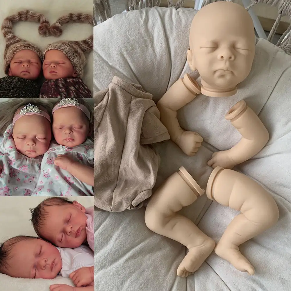 

21inch Rebirth Baby Doll Limited Edition Soft Silicone Fresh Lifelike Dolls Unifished Sleeping Doll Unassembled Doll Body Parts