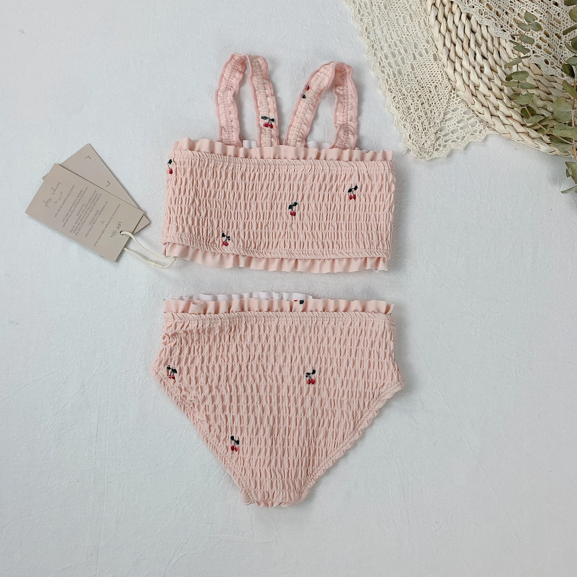 2021 Новое летнее платье для маленьких девочек Купальник с цветочным рисунком