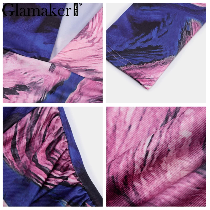 Женское платье-карандаш Glamaker фиолетовое платье с v-образным вырезом и длинным
