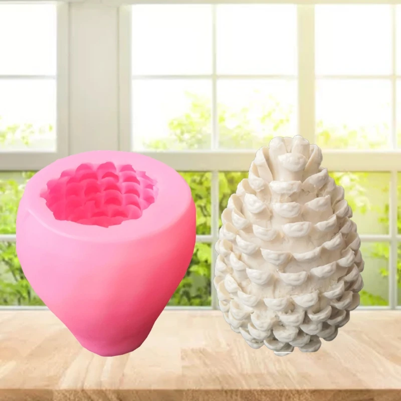 

Pine Cone 3D Candle Soap Mould DIY Candle Epoxy Mold Handmade Candles Aroma Wax Soap Molds for Decoration