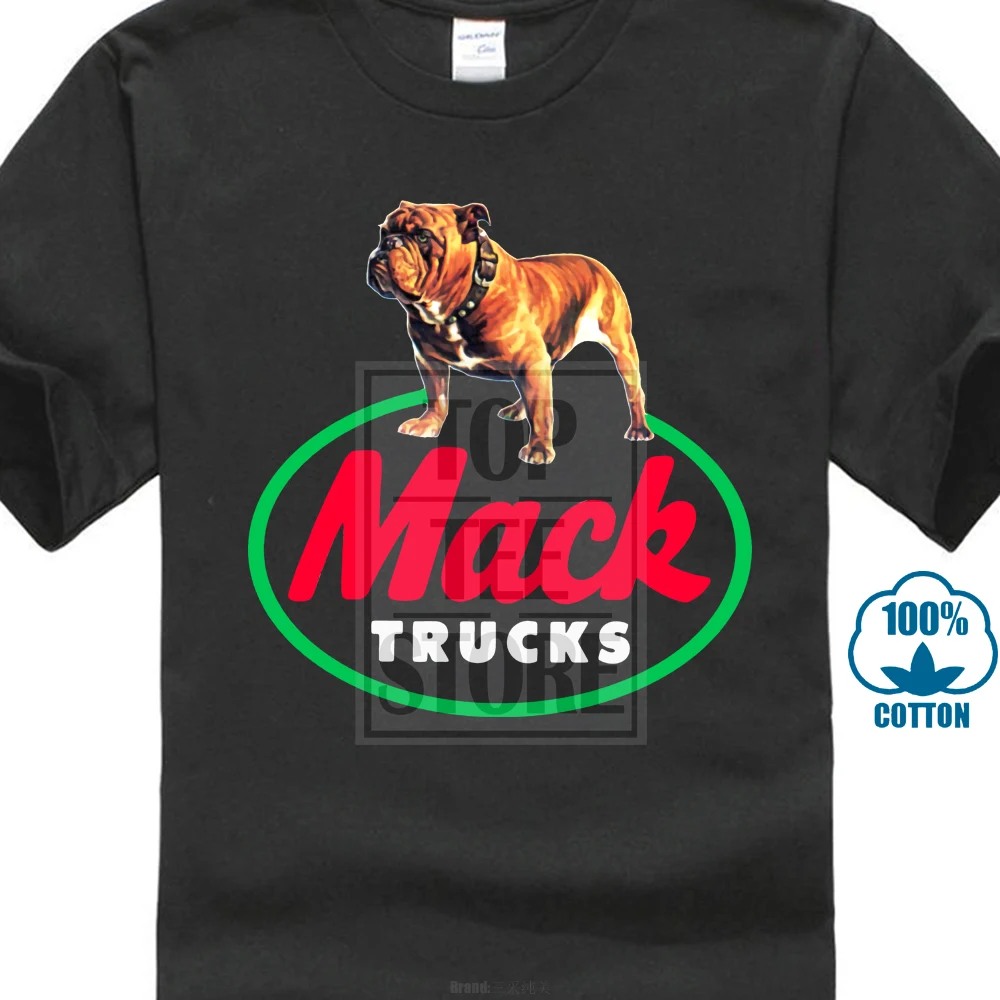 Mack Trucks Trucker Bulldog Men'S Black T Shirt Tee Clothing New From Us 014312 |