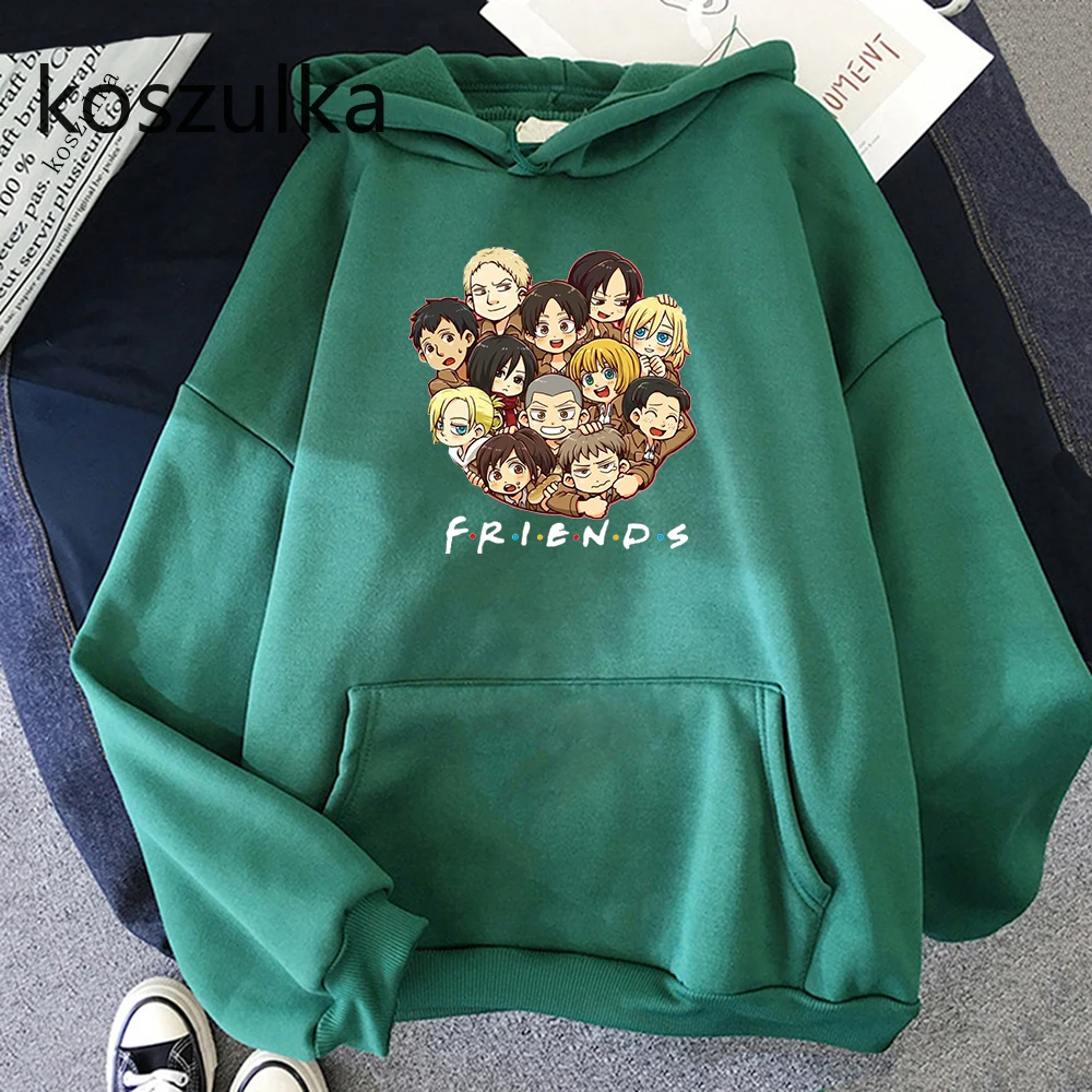 

Fashion Anime Attack on Titan Hoodie Sweatshirt Winter Clothes Women Unisex Kawaii Clothing Manga Friends Harajuku Female Tops