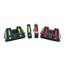 Fiber Optic Front And Rear Handgun Red Green Sights Hunting Accessories Compatible With Glock Standard Models Pistols