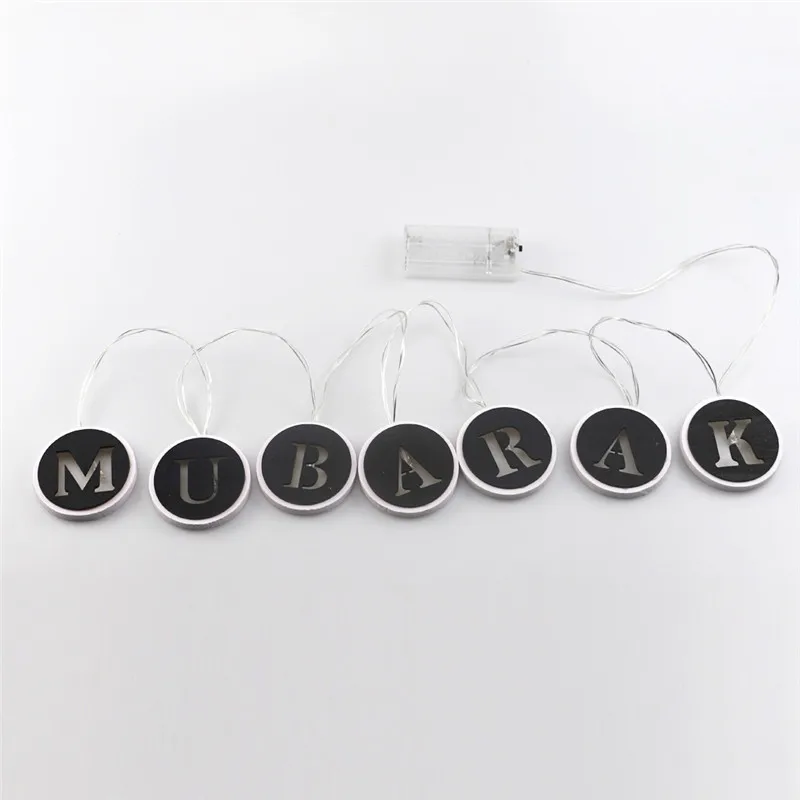 

Eid Mubarak Decoration LED String Light Night Lamp Hanging Ramadan Islamic Party Supply Party Decor Ramadan Decor