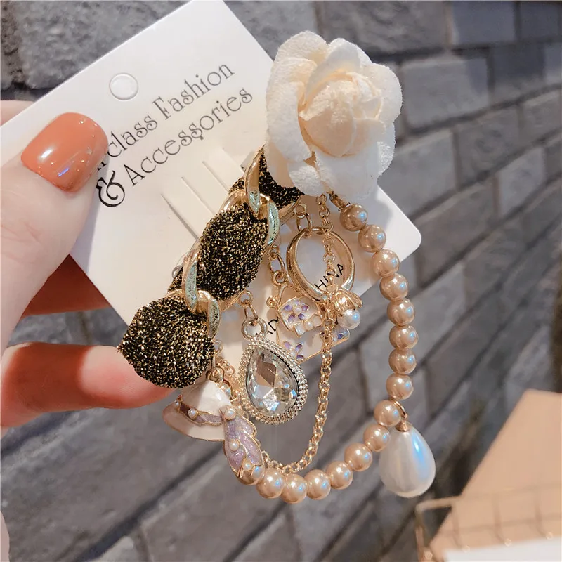 Роскошная Жемчужная Брошь CC ювелирное изделие цветы Камелия отворот булавки No 5