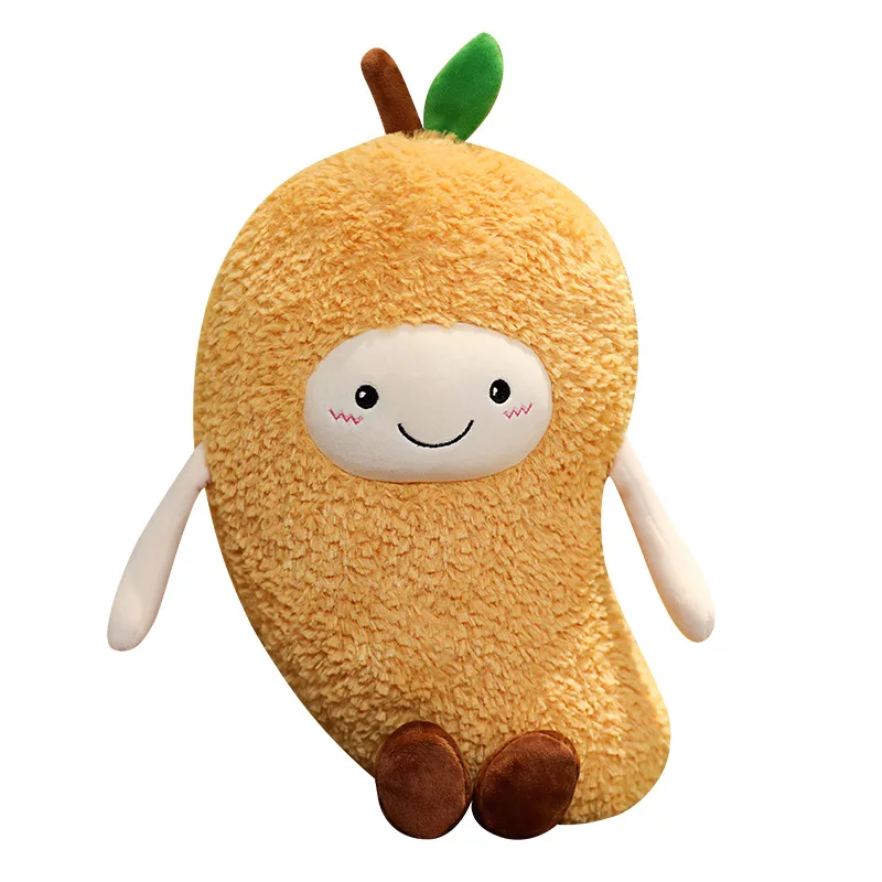 

New cute beautiful Strawberry Pear Mango Eggplant fruit plush plant toy cartoon plush doll boy girl anti pad pillow gift