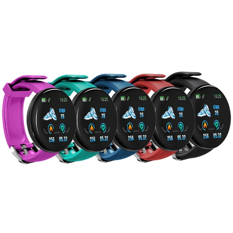 

P82F Cross-Border New Product D18 round Screen Smart Bracelet Color Screen Sleep Monitoring Waterproof Record Number of Steps