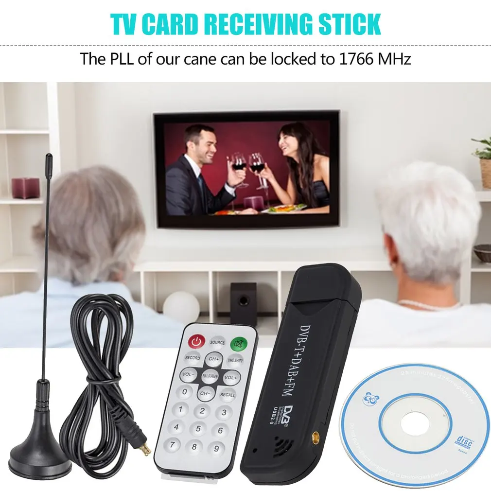 Sdr + Dab Fm Tv Dvb T Stick Rtl2832U FC0012 Card приемник Usb 2 0 цифровой ТВ тюнер Dongle Stick|Спутниковое ТВ|