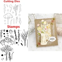 sprigs sprays stamp set bouquets transparent clear stamps and dies for card making diy scrapbooking crafts 2021 new arrival