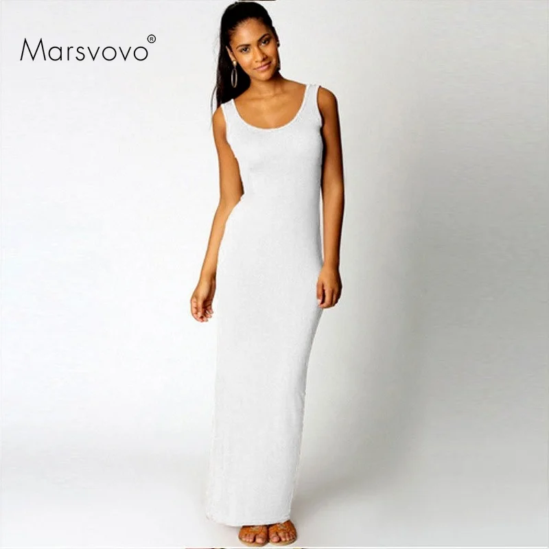 

Shirt Dress Straight Draped Women Summer Casual Boho Beachwear Solid Sleveless Ankle-length Long White Dress Plus Size Bodycon