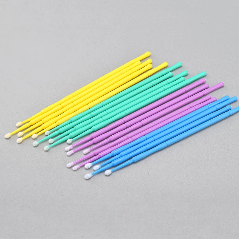 100 шт. одноразовые цветные ватные тампоны щетка для ресниц чистящий Тампон