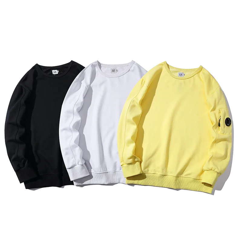 

Round Neck Sweater Men's and Women's Lens New Trendy Loose Casual CP Sweater 1:1 high copy Stone