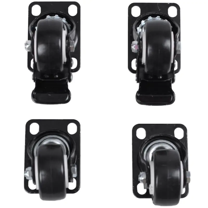 4 шт сверхмощные 200 кг 50 мм Поворотные Колесики Тележки резиновые колесики для