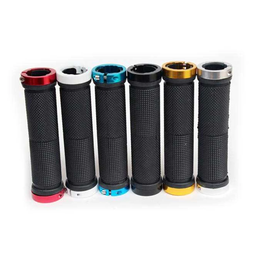

1 Pair Handlebar Grips Bicycle Road Mountain Bike Handle Double Lock on Aluminium Alloy Bike Handlebar Hand Cover