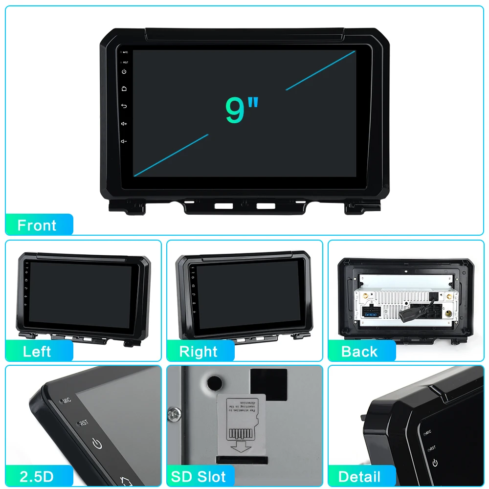 Dasaita DSP " ips сенсорный экран Android 9,0 автомобильный радиоприемник для Suzuki Jimny gps навигатор HDMI Автомобильная стерео мультимедийная система