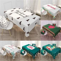 nordic christmas table cloth cartoon alphabet pattern waterproof dinner tablecloth oilproof tea table cover home decoration