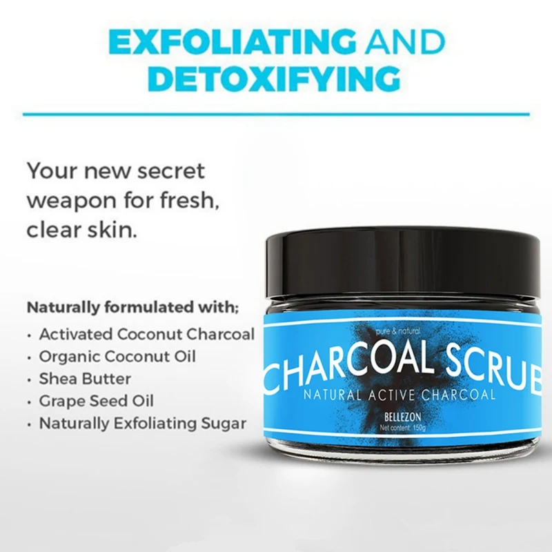 Скраб для лица бамбуковый уголь скраб тела детоксификация Природный