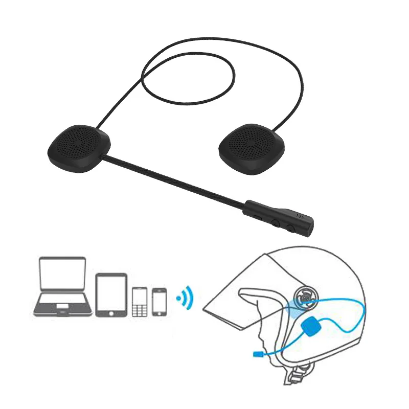 Bluetooth-гарнитура D5 для мотоциклетного шлема с двойным козырьком и поддержкой Bluetooth