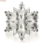 Рождественские 3D инструменты для украшения торта из нержавеющей стали в форме снежинки, форма для печенья, торта для желе для выпечки, форма для выпечки