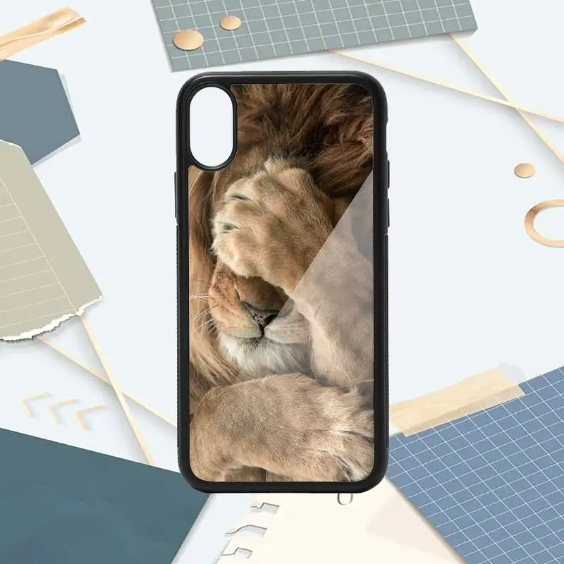 

Lion king animal high quality Phone Case PC for iPhone 11 12 pro XS MAX 8 7 6 6S Plus X 5S SE 2020 XR