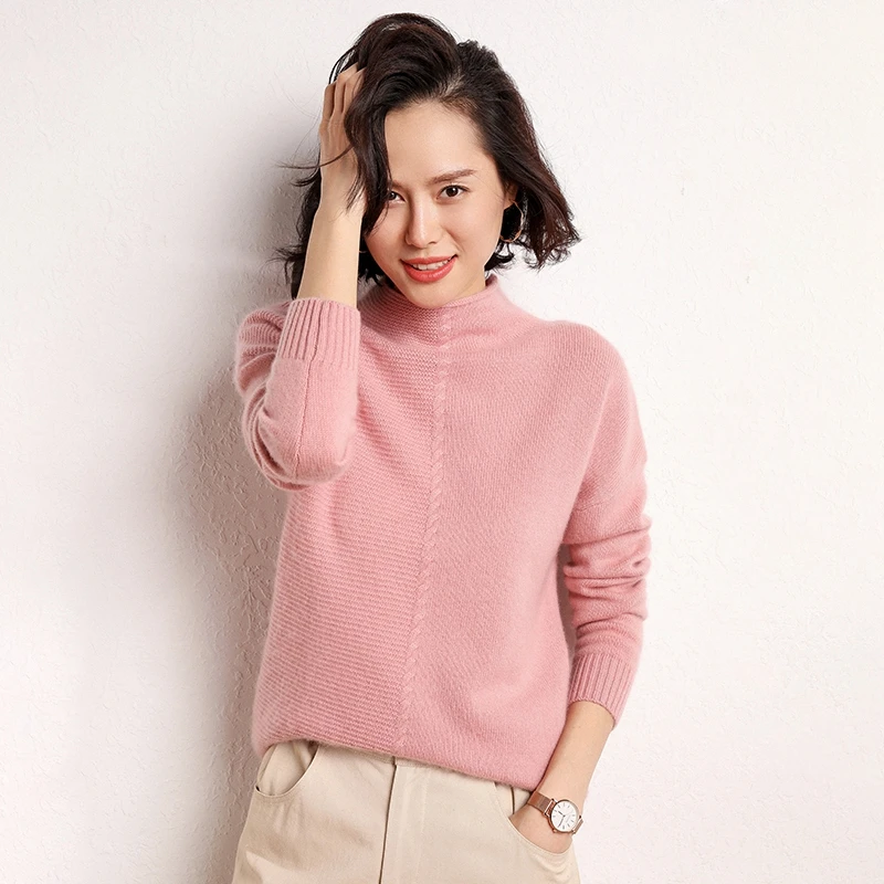 Helovi 100% cashmere pullovers Winter Sweater Women Cashmere Knitted Sweaters And Pullovers Female Jumper Tops | Женская одежда